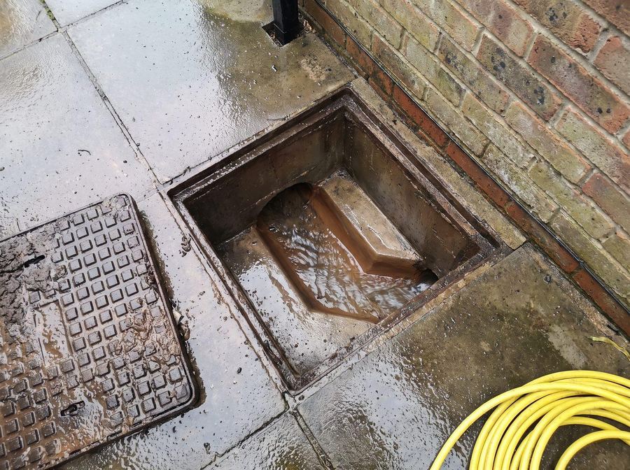 Inspection chamber clear and running, benching washed down